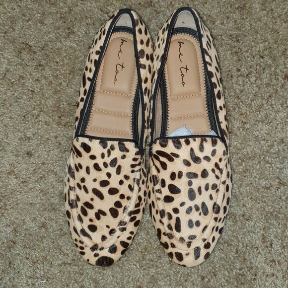 Me Too Pointed Toe Cheetah Print Calf Hair Loafer sz 6.5 - Picture 2 of 7
